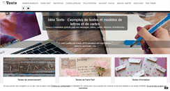 Desktop Screenshot of ideetexte.fr