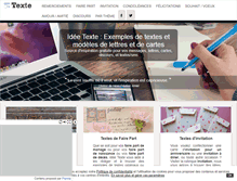 Tablet Screenshot of ideetexte.fr